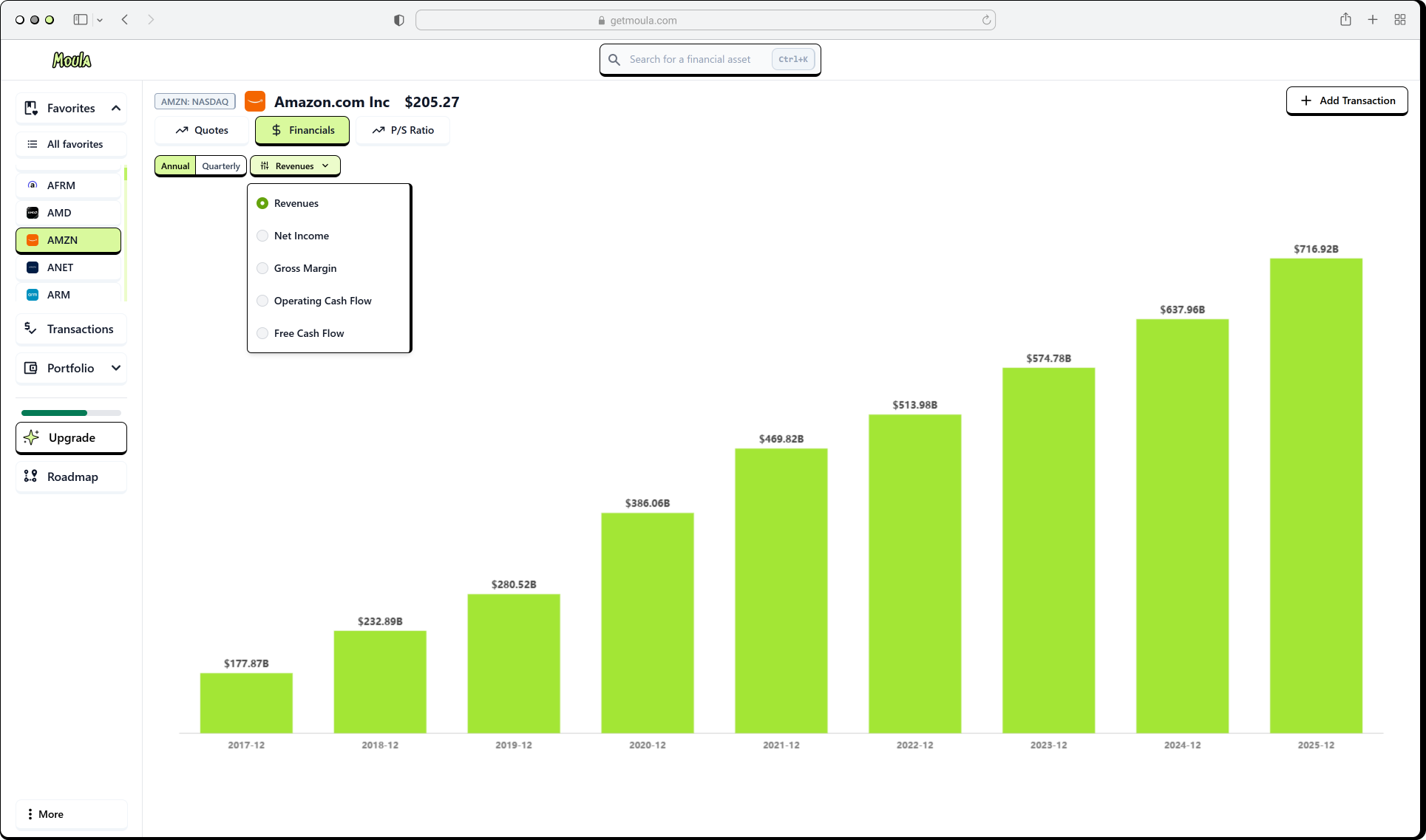 Moula app screenshot